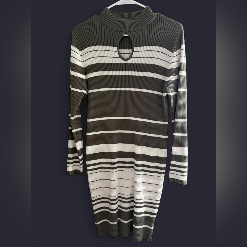 Striped Long Sleeve Dress